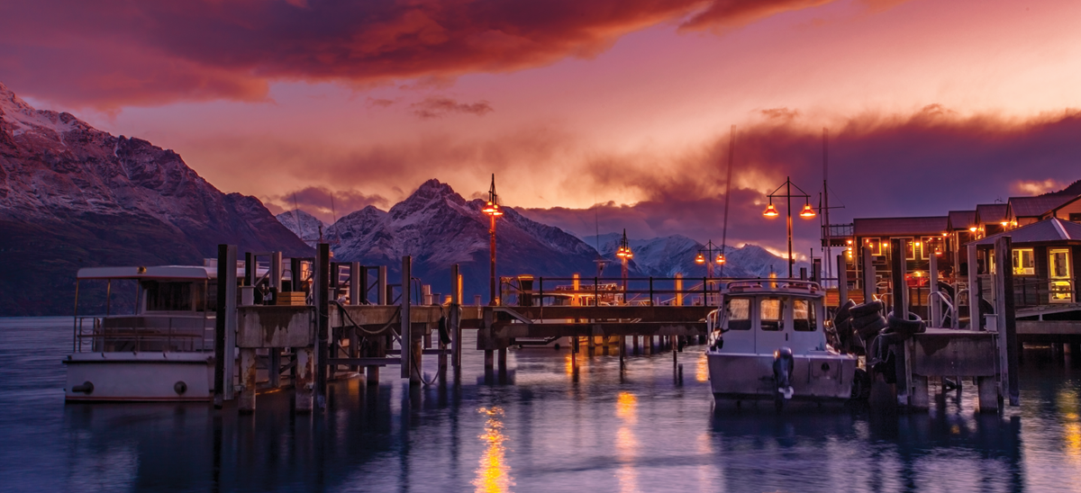 Queenstown Wharf At Night