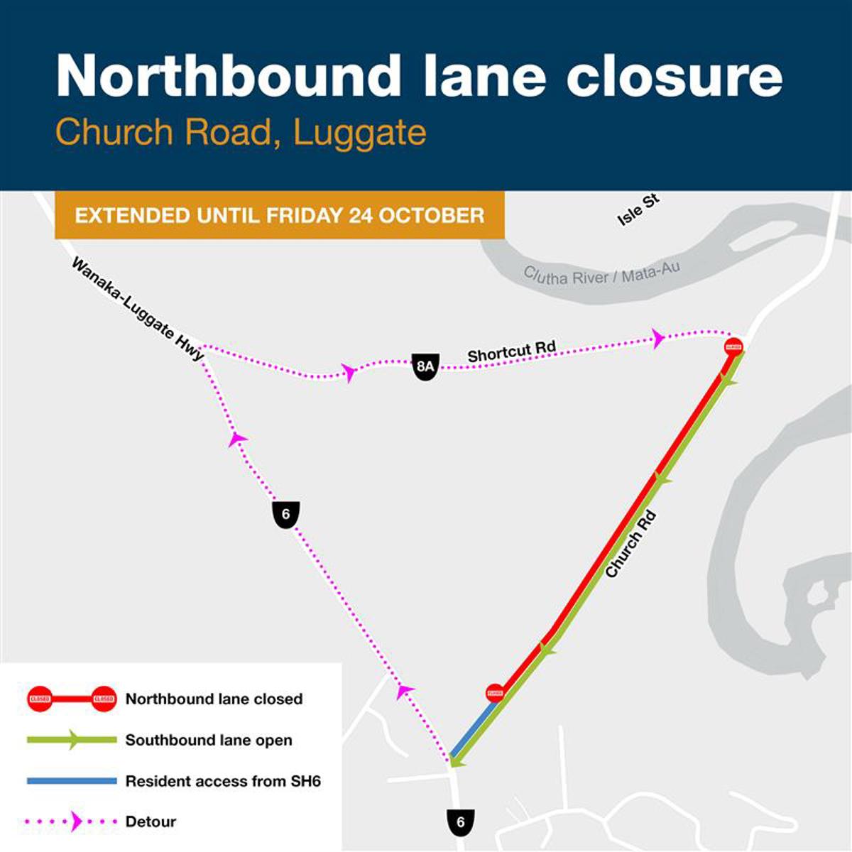 QLDC Church Road Luggate Water Upgrades Detour Social Tile Sep25