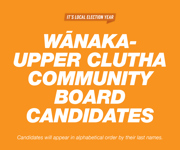 QLDC Election Candidate Profiles Webpage Tiles Aug22 WANAKA UPPER CLUTHA COMM BOARD