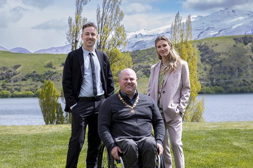 Wānaka-Upper Clutha Ward Councillors (left to right): Cody Tucker, Quentin Smith and Nicola King (Niki Gladding absent).